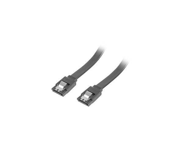 SATA DATA III (6GB/S) F/F-KABEL 50CM METALLKLÄMMOR SVART LANBERG