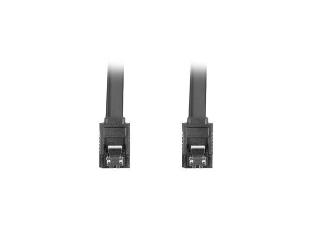 SATA DATA III (6GB/S) F/F-KABEL 50CM METALLKLÄMMOR SVART LANBERG