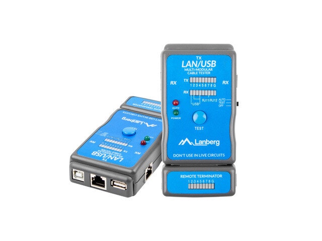 NÄTVERK LAN TESTARE RJ45, RJ11, USB KABEL LANBERG