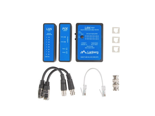 NÄTVERK LAN TESTARE POE, RJ45, RJ11, KOAXIALKABEL LANBERG