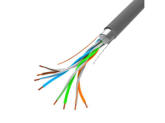 LAN-KABEL CAT.5E FTP 305M SOLID CU GRÅ CPR + FLUKE GODKÄND LANBERG