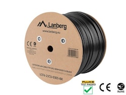 LAN-KABEL CAT.6 FTP 305M SOLID UTOMHUS CU SVART FLUKE PASSERADE LANBERG