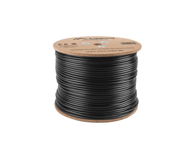 LAN-KABEL CAT.5E FTP 305M SOLID UTOMHUS CU SVART FLUKE PASSERADE LANBERG