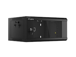 RACKSKÅP 19" VÄGGMONTERAT 4U 450 SNABBMONTERING (FLAT PACK) SVART LANBERG
