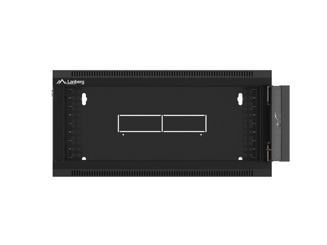 RACKSKÅP 19" VÄGGMONTERAT 4U 450 SNABBMONTERING (FLAT PACK) SVART LANBERG