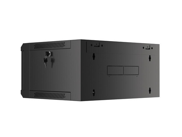 RACKSKÅP 19" VÄGGMONTERAT 4U 450 SNABBMONTERING (FLAT PACK) SVART LANBERG