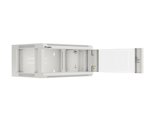 RACKSKÅP 19" VÄGGMONTERAT 4U 450 SNABBMONTERING (FLAT PACK) GRÅ LANBERG