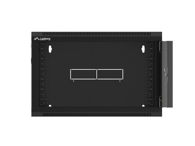 RACKSKÅP 19" VÄGGMONTERAT 6U 600 SNABBMONTERING (FLAT PACK) SVART LANBERG