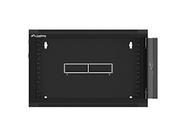 RACKSKÅP 19" VÄGGMONTERAT 6U 600 SNABBMONTERING (FLAT PACK) SVART LANBERG