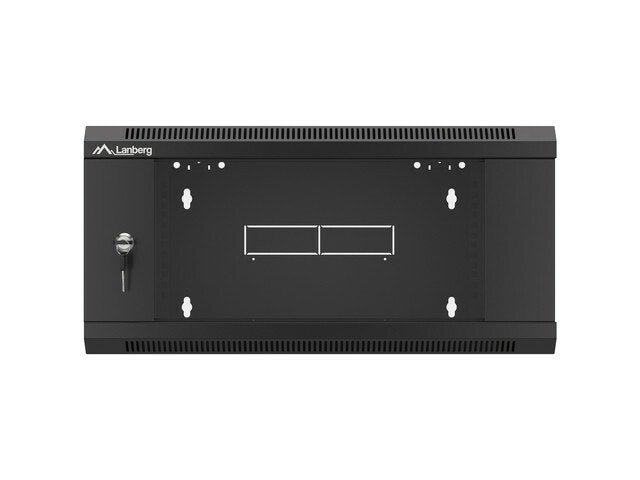 RACKSKÅP 19" VÄGGMONTERAT 4U 600 SNABBMONTERING (FLAT PACK) SVART LANBERG