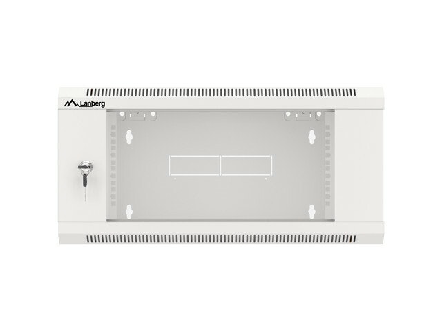 RACKSKÅP 19" VÄGGMONTERAT 4U 600 SNABBMONTERING (FLAT PACK) GRÅ LANBERG