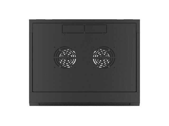 RACKSKÅP 19" VÄGGMONTERAT 9U 450 SNABBMONTERING (FLAT PACK) SVART LANBERG