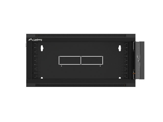 RACKSKÅP 19" VÄGGMONTERAT 4U 600 SNABBMONTERING (FLAT PACK) SVART LANBERG
