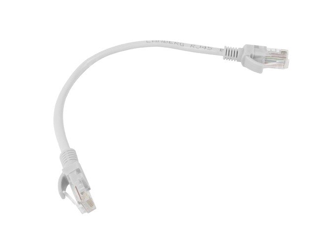PATCHKABEL CAT.6 UTP 0,25M GRÅ FLUKE PASSED LANBERG 10-PACK
