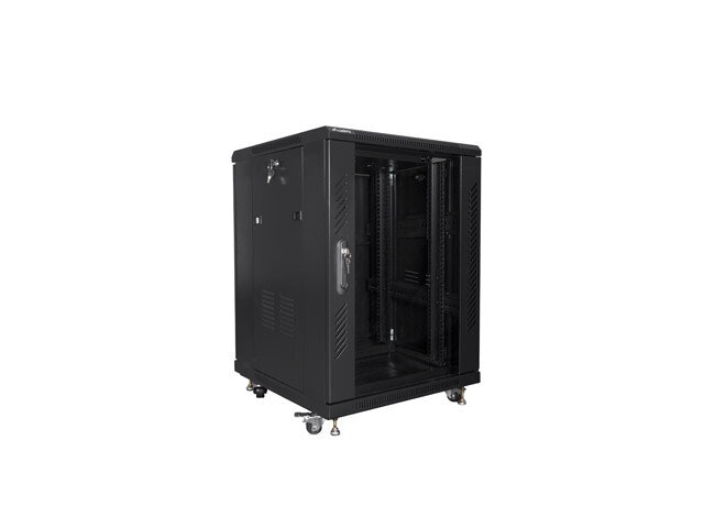 RACKSKÅP 19" FRISTÅENDE 15U/600X600 (FLAT PACK) SVART LANBERG (FLAT PACK)