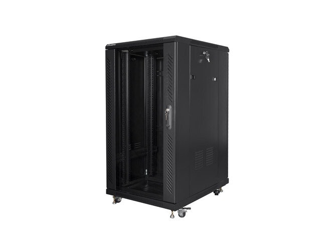 RACKSKÅP 19" FRISTÅENDE 22U/600X800 (FLAT PACK) SVART LANBERG (FLAT PACK)