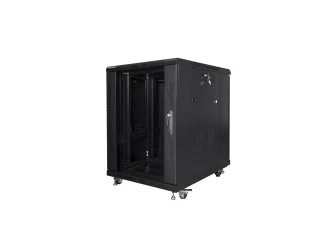 RACKSKÅP 19" FRISTÅENDE 15U/600X800 (FLAT PACK) SVART LANBERG (FLAT PACK)