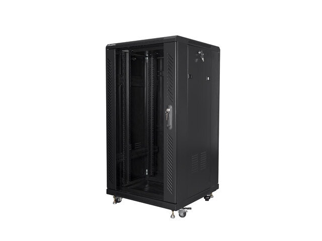 RACKSKÅP 19" FRISTÅENDE 22U/600X600 (FLAT PACK) SVART LANBERG (FLAT PACK)