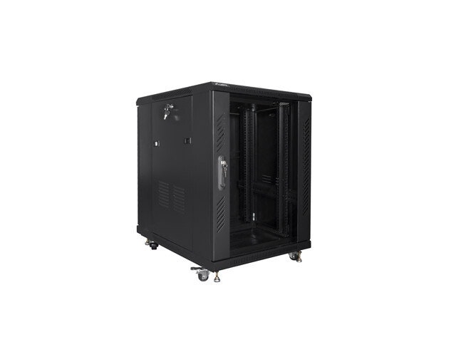RACKSKÅP 19" FRISTÅENDE 15U/600X800 (FLAT PACK) SVART LANBERG (FLAT PACK)