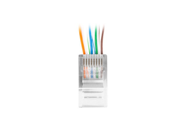 RJ45 CAT.5E UTP PLUGG 8P8C PASS THROUGH TYP (20ST) LANBERG