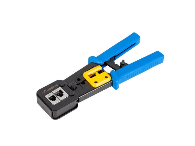 PRESSVERKTYG RJ45 RJ11 RJ12 FÖR GENOMGÅNGSTYP MODULÄR KONTAKT LANBERG