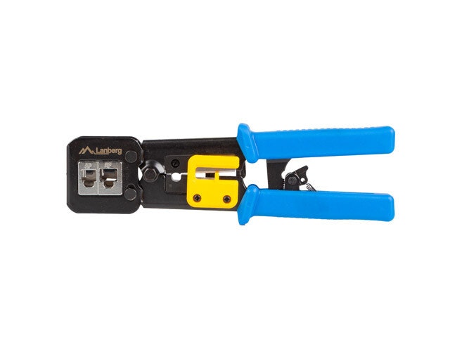 PRESSVERKTYG RJ45 RJ11 RJ12 FÖR GENOMGÅNGSTYP MODULÄR KONTAKT LANBERG