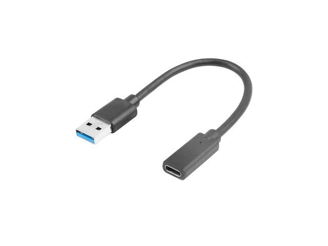 USB-C(F) 3.1->USB-A(M) ADAPTERKABEL 15CM SVART LANBERG