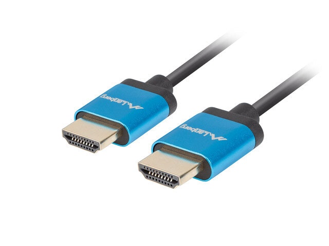 HDMI M/M V2.0 KABEL 0,5M 4K SVART SLIM LANBERG