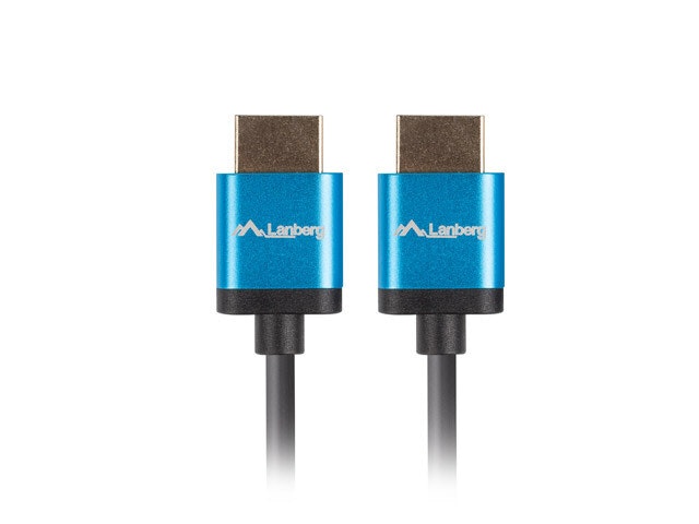 HDMI M/M V2.0 KABEL 0,5M 4K SVART SLIM LANBERG