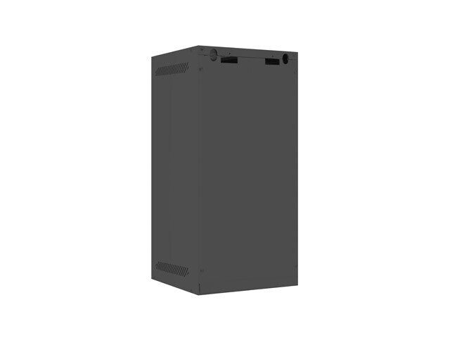 RACKSKÅP 10" VÄGGMONTERAT 12U/280X310 (FLAT PACK) MED GLASDÖRR SVART LANBERG