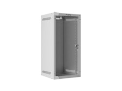 RACKSKÅP 10" VÄGGMONTERAT 12U/280X310 (FLAT PACK) MED GLASDÖRR GRÅ LANBERG