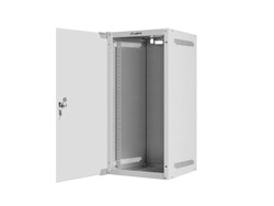 RACKSKÅP 10" VÄGGMONTERAT 12U/280X310 (FLAT PACK) MED GLASDÖRR GRÅ LANBERG