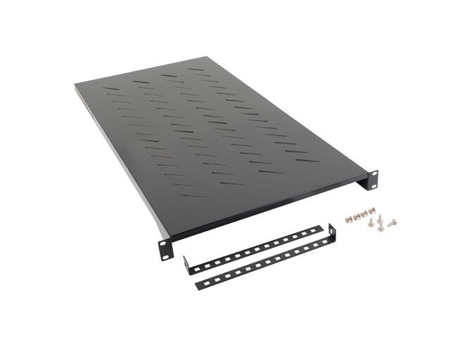 19" FAST HYLLPLAN 1200MM SVART LANBERG (1U/483X910MM MAX LASTKAPACITET UPP TILL 25KG, 4-PUNKTS MONTERING)