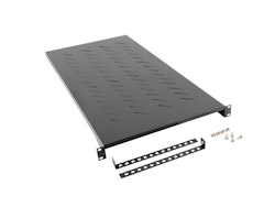 19" FAST HYLLPLAN 1200MM SVART LANBERG (1U/483X910MM MAX LASTKAPACITET UPP TILL 25KG, 4-PUNKTS MONTERING)