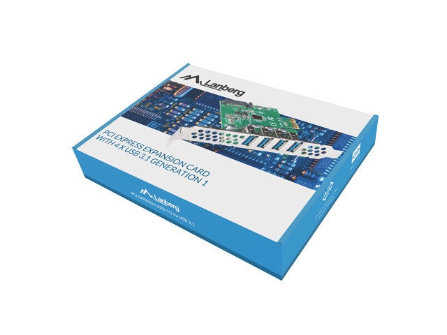 PCI EXPRESS X1-KORT->4X USB-A 3.1 GEN1 LÅGPROFIL LANBERG