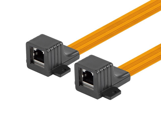 RJ45 INLINE-KOPPLARE SMAL FÖNSTERKABEL 17CM LANBERG