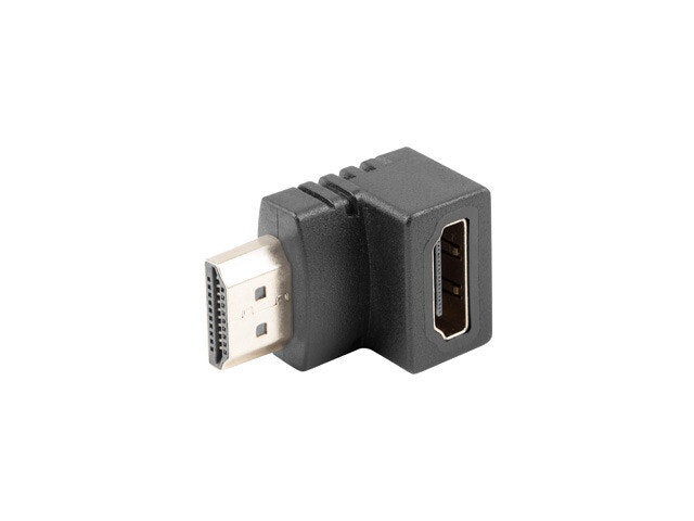 HDMI(M)->HDMI(F) ADAPTER VINKLAD NEDÅT SVART LANBERG