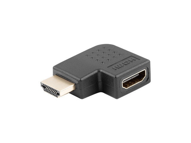 HDMI(M)->HDMI(F) ADAPTER VINKLAD VÄNSTER SVART LANBERG