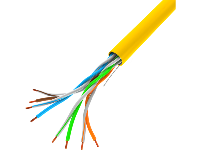 LAN-KABEL CAT.5E UTP 305M SOLID CU GUL FLUKE LANBERG