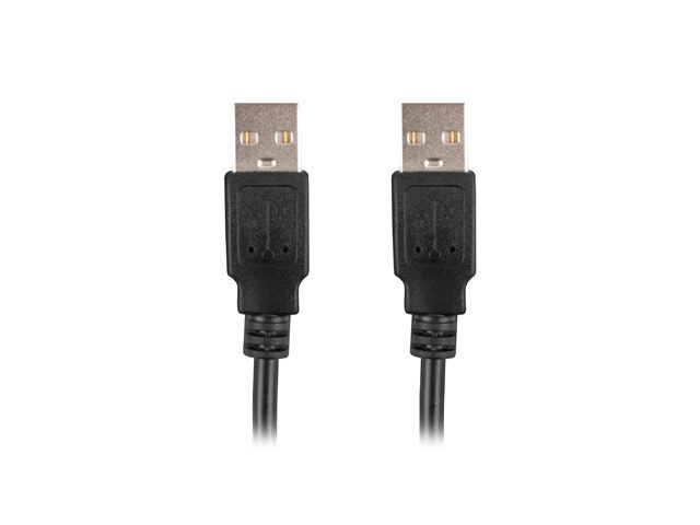 USB-A M/M 2.0 KABEL 1M SVART LANBERG