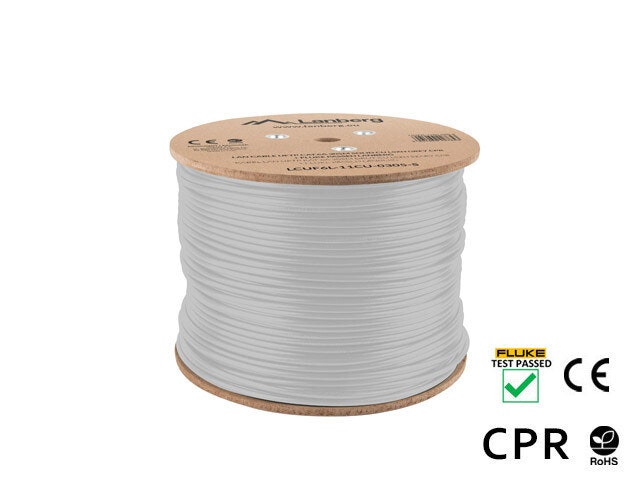 LAN-KABEL CAT.6A UFTP 305M SOLID CU LSZH GRÅ CPR + FLUKE GODKÄND LANBERG