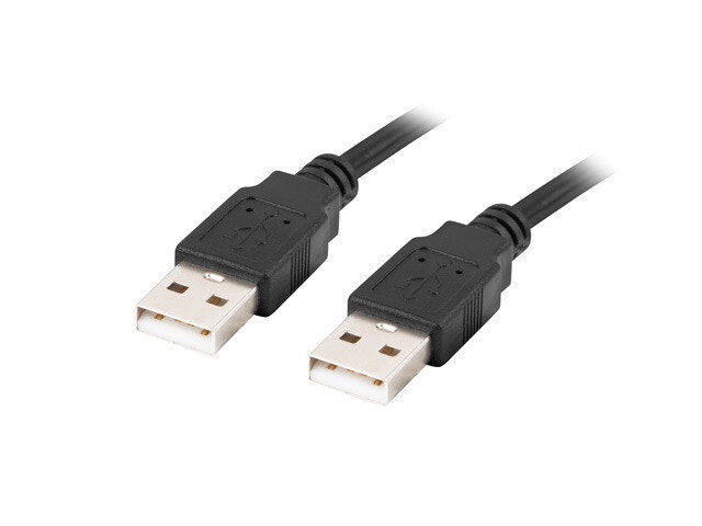 USB-A M/M 2.0 KABEL 1,8M SVART LANBERG
