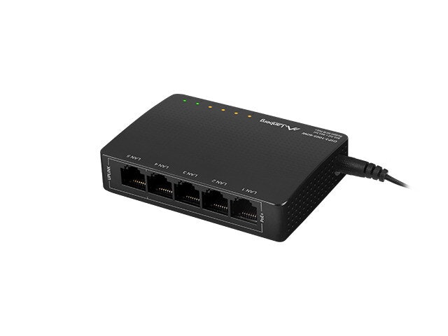 SWITCH LANBERG DSP3-1005-60W 5X 1GB POE+ (4 PORT POE 30W/PORT MAX 60W) UNMANAGED DESKTOP