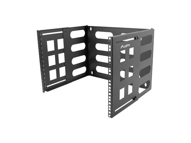 VIKBART VÄGGFÄSTE 19" 8U 497X400/240 SVART LANBERG