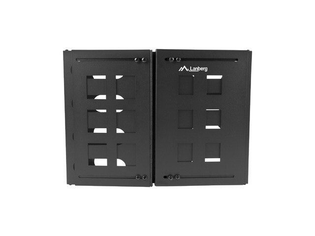 VIKBART VÄGGFÄSTE 19" 8U 497X400/240 SVART LANBERG