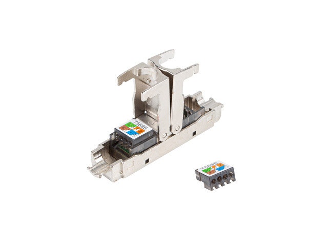 2X RJ45 CAT6A FTP PLUGG 8P8C VERKTYGSLÖS ADAPTER LANBERG