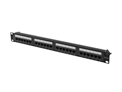 PATCHPANEL 24 PORT 1U 19" CAT.6A UTP SVART LANBERG