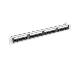 PATCHPANEL 24 PORT 1U 19" CAT.6A UTP GRÅ LANBERG