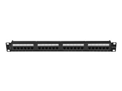 PATCHPANEL 24 PORT 1U 19" CAT.6A UTP SVART LANBERG