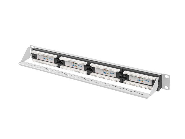 PATCHPANEL 24 PORT 1U 19" CAT.6A UTP GRÅ LANBERG